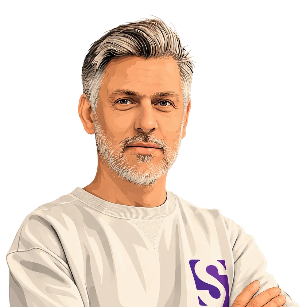 Illustrated portrait of Bart Van Hecke